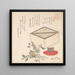 Green Dot Painting in a Measure and Hibiscus Ears with Sardine Heads - Kubo Shunman — framed artwork on a wall
