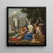 Polyphile and Polia paintings accompanied by nymphs on the island of Cythera - Eustache Le Sueur — framed artwork on a wall