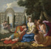 Polyphile and Polia paintings accompanied by nymphs on the island of Cythera - Eustache Le Sueur — artwork view