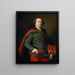 Portrait de John Woodyeare - Pompeo Batoni — gerahmtes Bild an der Wand