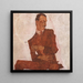 Portrait von Arthur Roessler - Egon Schiele — gerahmtes Bild an der Wand