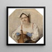 Portrait of an Italian Woman - Carl Probst — framed artwork on a wall