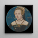 Portrait einer unbekannten Dame - Lucas Horenbout — gerahmtes Bild an der Wand