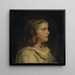 Portrait of a girl in profile - Albert Anker — framed artwork on a wall