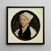 Ritratto di una giovane donna con un cappello bianco - Hans Holbein il Giovane — presentazione a parete dell’opera