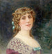 Ritratto di Gabrielle Robinne, socia della Comédie-Française nel ruolo di Elmire del Tartuffe - Louis Édouard Fournier — vista dell’opera