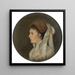 Portrait of Louise Maurer, the artist's mother - Serafin Maurer — framed artwork on a wall