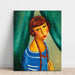 Reproduktion des Gemäldes Portrait von Marguerite Gros, Schwester von Frau Renée Kisling - Moïse Kisling
