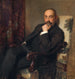 Portrait of the sheep wool manufacturer Emil Schwarz 1863-1939 in an armchair - John Quincy Adams — artwork view
