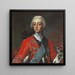 Portrait of King Frederik V - Andreas Müller — framed artwork on a wall
