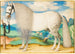 Graues gestromtes Hengstbild in einer Landschaft - Prager Schule — Ansicht des Kunstwerks