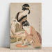 Reproduktion des Gemäldes Vorbereitung von rohem Fisch - Kitagawa Utamaro