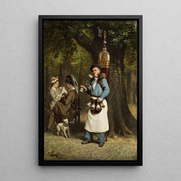 The drink seller - Prudent-Louis Leray — framed artwork on a wall