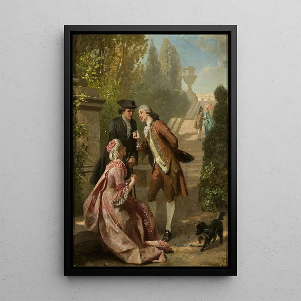 Scene in a Park - Prudent-Louis Leray — framed artwork on a wall