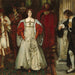 Qui est Sylvia ? Qu'est-ce qu'elle est pour que tous les jeunes hommes la louent ? - Edwin Austin Abbey — displayed in an interior