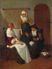 Una conversazione confidenziale - Quirijn van Brekelenkam — vista dell’opera