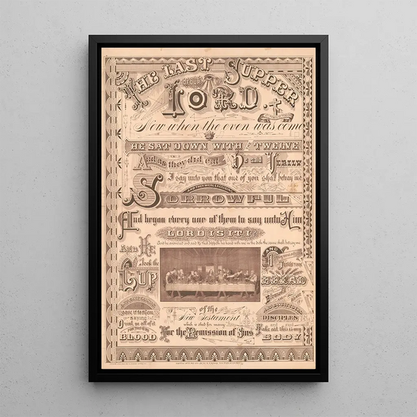 The Last Supper of Our Lord - RH Rodda — framed artwork on a wall