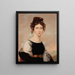 Portrait Painting of Antonina Gepner née Czyszkowska 1813-1870 wife of the painter - Rafał Hadziewicz — framed artwork on a wall