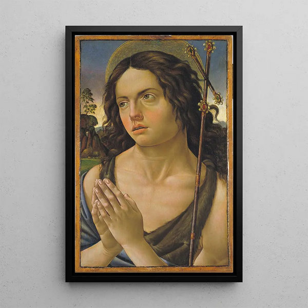 Saint John the Baptist Painting - Raffaellino del Garbo — framed artwork on a wall