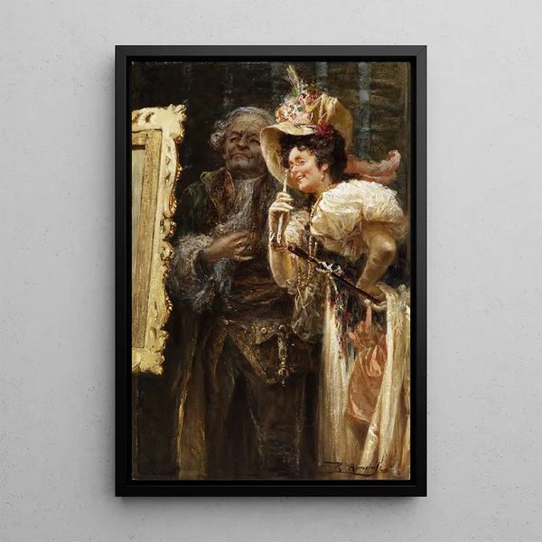 in the artist's studio - Raffaello Armenise — framed artwork on a wall