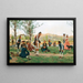 Saltarello Cavalluccio, ein Springpferd-Spiel - Raffaello Sorbi — gerahmtes Bild an der Wand