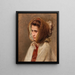 Portrait einer Dame mit Hut seitlich - Raimund Ritter von Wichera — gerahmtes Bild an der Wand