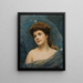 Junge Frau umgeben von Sternen - Raimundo de Madrazo y Garreta — gerahmtes Bild an der Wand