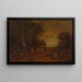 Landschaft bei Mondschein mit Indianern - Ralph Albert Blakelock — gerahmtes Bild an der Wand