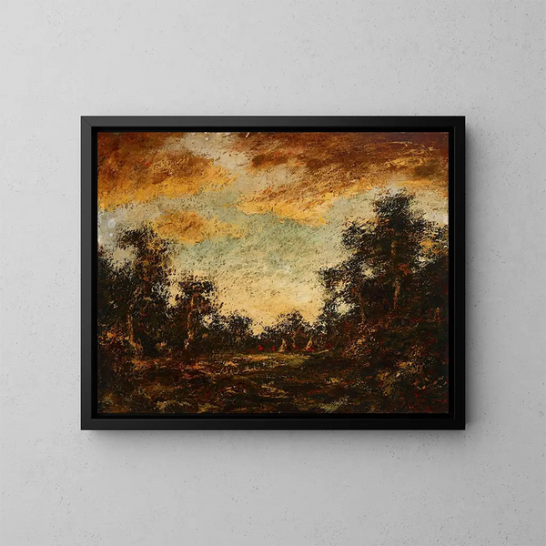 Lumière du matin - Ralph Albert Blakelock — gerahmtes Bild an der Wand