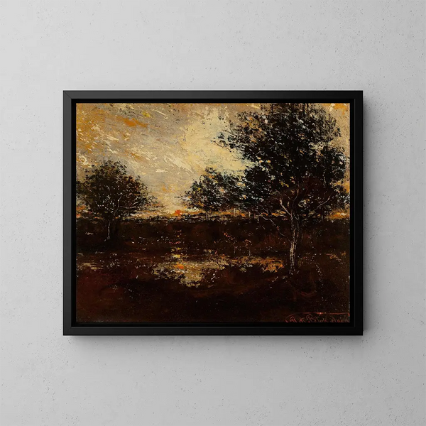 Reflexionen - Ralph Albert Blakelock — gerahmtes Bild an der Wand