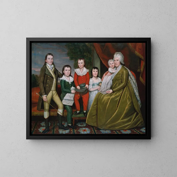 Madame Noah Smith et ses enfants - Ralph Earl — gerahmtes Bild an der Wand