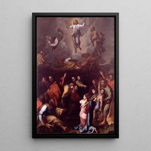 The Transfiguration - Raphael — framed artwork on a wall