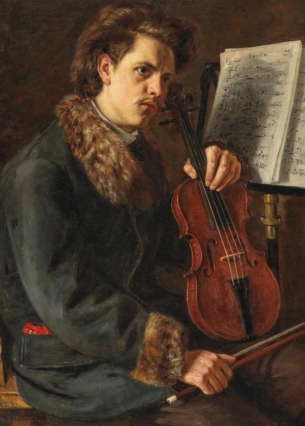 The Violinist - Raphael Rosenberger — framed artwork on a wall