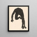 Anatomical study of the muscles of the neck, arms, and legs of a man in silhouette - Reijer Stolk — framed artwork on a wall