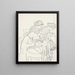Three women in a drawing class - Reijer Stolk — framed artwork on a wall