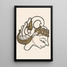 Head of a wayang puppet - Reijer Stolk — framed artwork on a wall