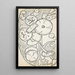 Ornament with flowers and leaves - Reijer Stolk — framed artwork on a wall