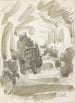 Covered gallery with figures and cart - Reijer Stolk — artwork view