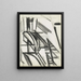 Sailboat on a Barge Dock - Reijer Stolk — framed artwork on a wall