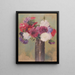 Blumen in einer Vase - Reinhold Völkel — gerahmtes Bild an der Wand