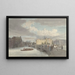 Vista sul ponte della Demi-Lune vicino all'Amstel ad Amsterdam - Reinier Craeyvanger — quadro incorniciato alla parete