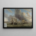 Die Schlacht von Livorno - Reinier Nooms — gerahmtes Bild an der Wand