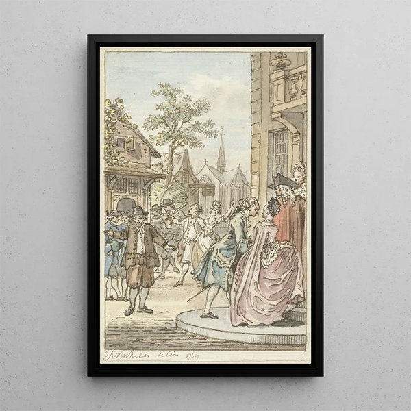Lucas et Clarisse - Reinier Vinkeles — framed artwork on a wall