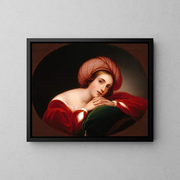 Portrait idealisiert - Rembrandt Peale — gerahmtes Bild an der Wand