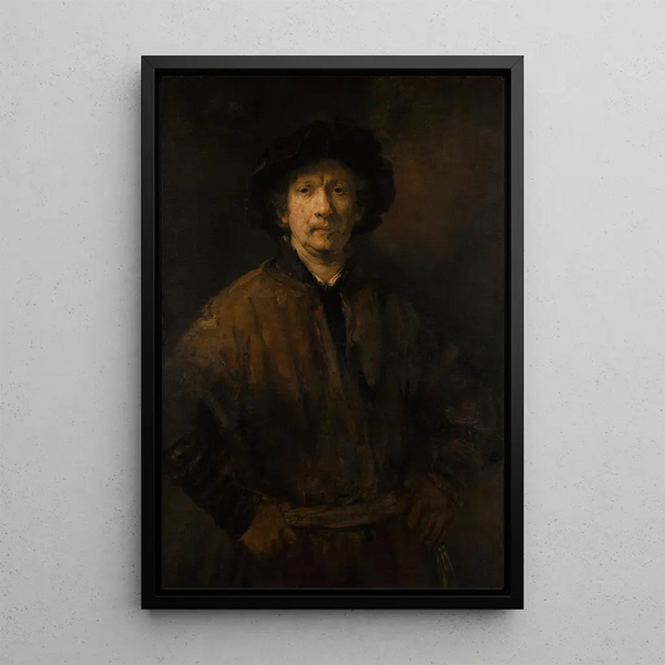 Grand autoportrait - Rembrandt van Rijn — framed artwork on a wall