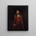Uomo con cappotto foderato di pelliccia - Rembrandt van Rijn — quadro incorniciato alla parete