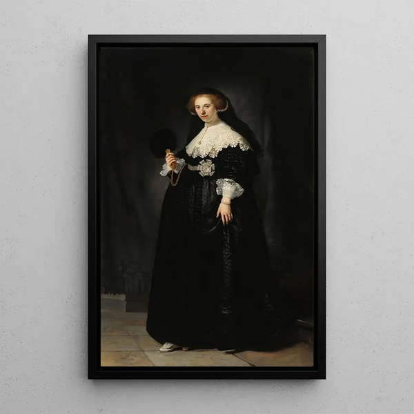 Oopjen Coppit - Rembrandt van Rijn — framed artwork on a wall