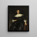 Portrait einer jungen Frau mit Fächer - Rembrandt van Rijn — gerahmtes Bild an der Wand