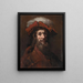 Schizzo per Il Cavaliere con falco detto Il Crociato - Rembrandt van Rijn — quadro incorniciato alla parete