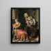 Tobie e Anna con il bambino - Rembrandt van Rijn — quadro incorniciato alla parete